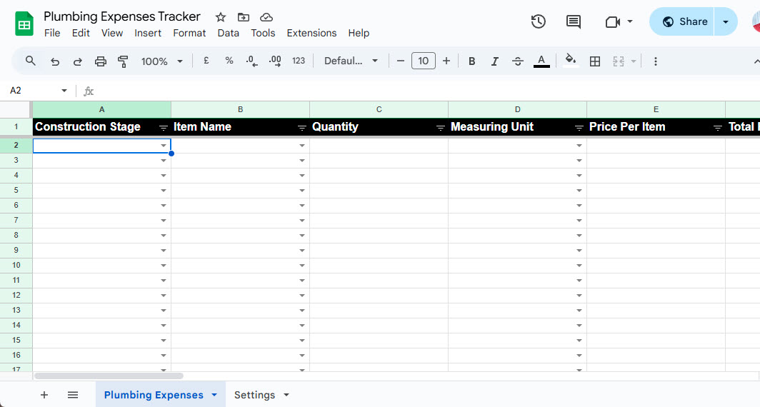 House Construction Expenses Tracking Google Sheet for Indian Users